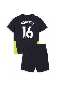 Manchester City Rodri Hernandez #16 Babytruitje Uit tenue Kind 2024-25 Korte Mouw (+ Korte broeken)